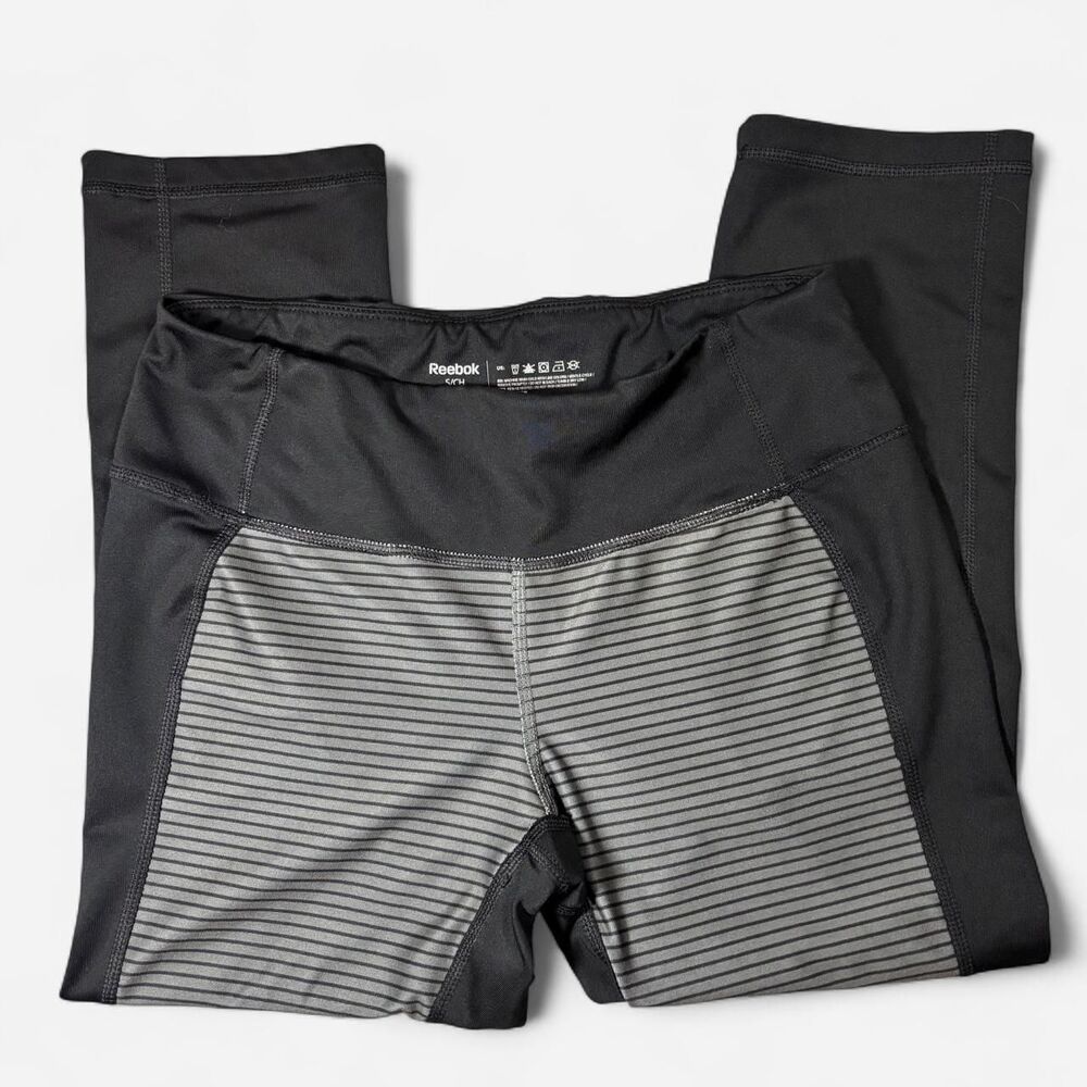 Reebok Women's Black and Grey Leggings